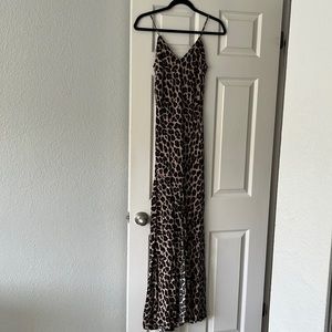 Leopard print Spaghetti Strap dress
